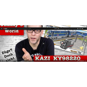 Kazi KY98220 Blauer Elektro-Personenzug mit Schienenkreis