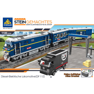 Kazi KY98220 Blauer Elektro-Personenzug mit Schienenkreis