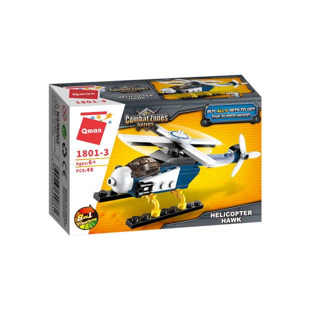 Qman 1801 Combat Zones Polizei Helikopter 8 into 1