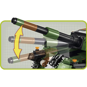 Cobi 2618 Leopard 2A4 "Deutsches Panzermuseum Munster" Pad printed - no Stickers