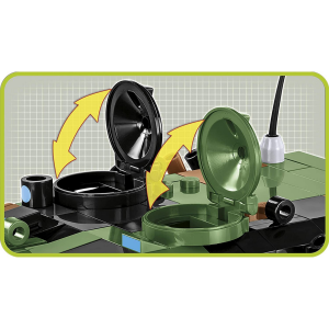 Cobi 2618 Leopard 2A4 "Deutsches Panzermuseum Munster" Pad printed - no Stickers