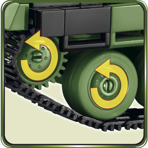 Cobi 2618 Leopard 2A4 "Deutsches Panzermuseum Munster" Pad printed - no Stickers