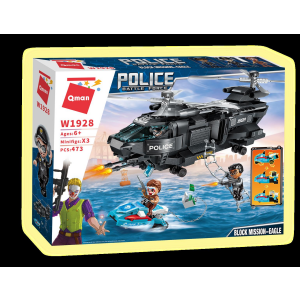 Qman W1928 Battle Force SWAT - Block Mission Eagle / SWAT Helikopter