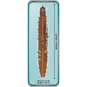 Cobi 4826 Aircraft Carrier Graf Zeppelin Pad printed - no Stickers