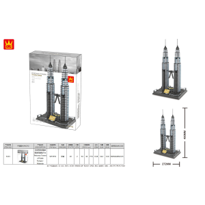 Wange 5213 Architect-Set The Petronas Towers of Kuala Lumpur