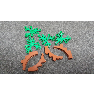 Baumbau-Set: Plant Leaves 6 x 5 Green + Brick-Arch 1 x 5...