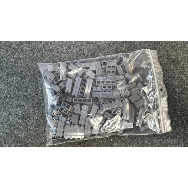Baustein-Set Masonry Bricks 2x1 4x1 2x2 Edge in Dark Gray ca.100 Stück Mauersteine Dunkelgrau