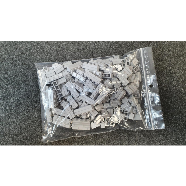 Baustein-Set Masonry Bricks 2x1 4x1 2x2 Edge in Light Gray ca. 100 Stück Mauersteine Hellgrau