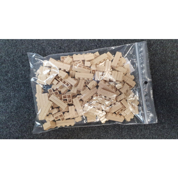 Baustein-Set Masonry Bricks 2x1 4x1 2x2 Edge in Tan ca. 100 Stück Mauersteine Sandfarben