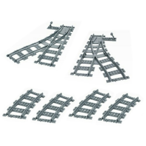 Kazi KY98215-1 Train Track Schienen-Set Weichen + Kurven