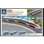 Kazi KY98229 Personen-Schnellzug mit Waggons und Schienenkreis cR400AF Red Dolphin Zug