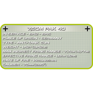 Cobi 2252 7,5 cm PAK 40 (Historical Collection WWII) New Version