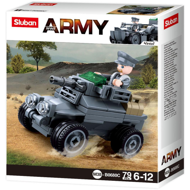 Sluban M38-B0680C Army Gepanzertes Fahrzeug (WW2)
