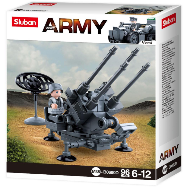 Sluban M38-B0680D Army Abwehrgeschütz (WW2)