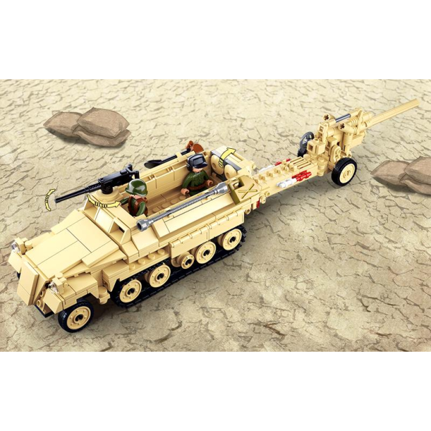 Sluban M38-B0695 Halbtruck mit Kanone  (WWII)