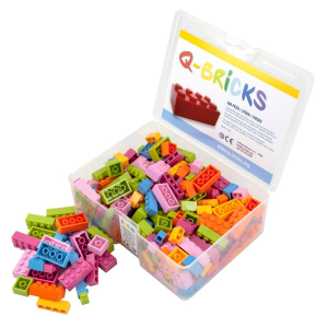 Q-Bricks 300 Teile Box Floral Mix / Mischfarben