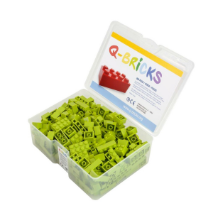 Q-Bricks 300 Teile Box Specialfarben Unicolor 17 verschiedene Farben