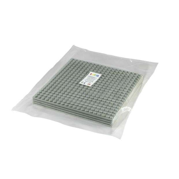 Q-Bricks Stackable Baseplate ca.16x16cm 20x20 Noppen 4er Pack