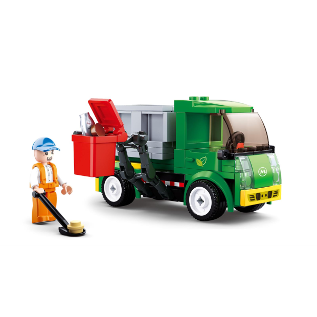 Sluban M38-B0781B Town Müllwagen Müllabfuhr Müllauto