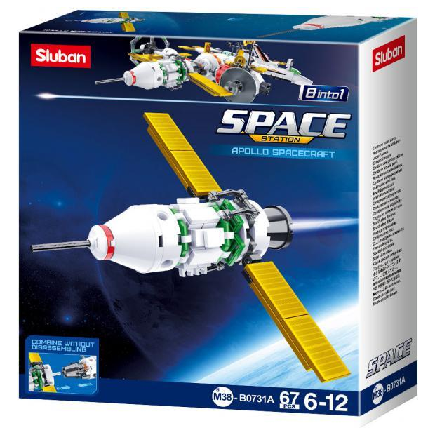 Sluban Space  M38-B0731A Satellit Apollo Spacecraft  8 into 1