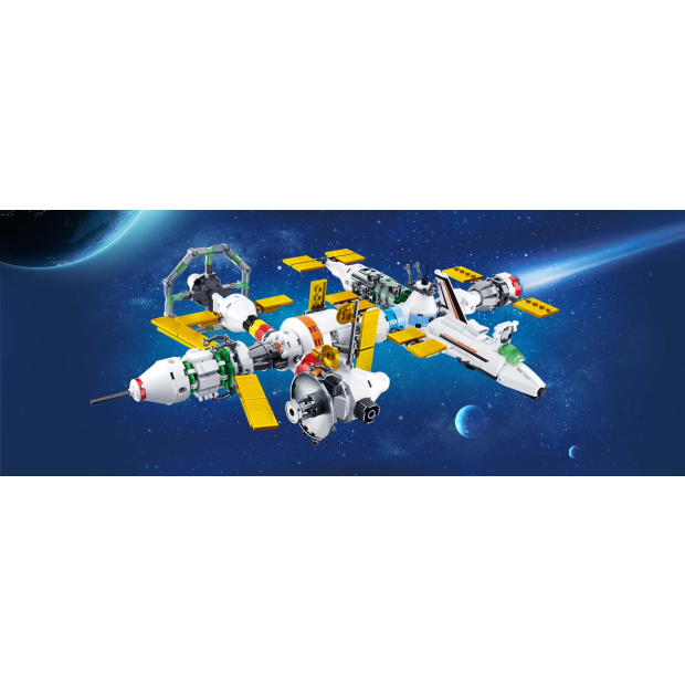 Sluban Space  M38-B0731B Satellit Skylab  8 into 1