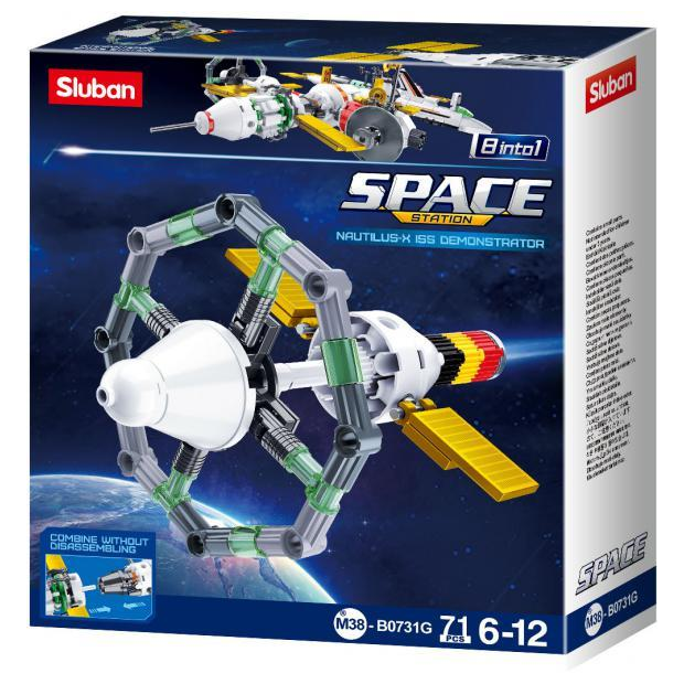Sluban Space  M38-B0731G Satellit Nautilus-X ISS Demonstrator 8 into 1