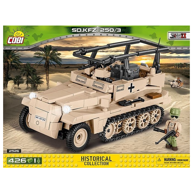Cobi 2526 SD.KFZ 250/3 DAK Pad printed - no Stickers (Historical Collection WWII)
