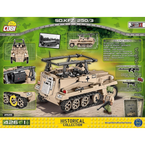 Cobi 2526 SD.KFZ 250/3 DAK Pad printed - no Stickers...
