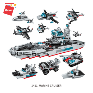 Qman 1411 Combat Zone Marine Cruiser Transform Schiff Panzer Helikopte
