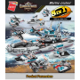 Qman 1411 Combat Zone Marine Cruiser Transform Schiff Panzer Helikopte