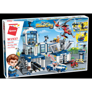 Qman W1937 Mine City Große Polizeistation - Police Station