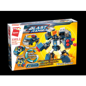 Qman 3305 Transform Blast Ranger 4er Set Transformer