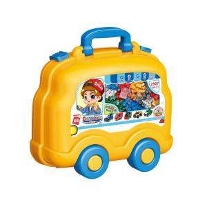 Qman 2907 Build n Learn Fahrzeuge-Koffer 521 Teile...