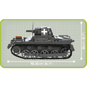 Cobi 2534 Panzer I Ausf. A  Pad printed - no Stickers (Historical Collection, WWII)