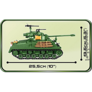 Cobi 2533 US-Panzer M4A3E8 Sherman Easy Eight - Pad Printed- (Historical Collection WWII)