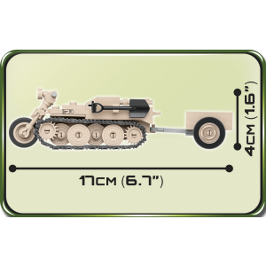 Cobi 2401 DAK  S.D.KFZ 2 Kettenkrad (Historical Collection WWII) Pad printed - no Stickers