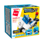 Qman 2105 Trans-Collector 10 Mini-Sets je 3 in 1 Baumaschine, Polizei Mitgebsel