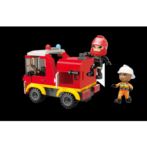 Qman W12011 4 Mini Feuerwehr-Fahrzeuge