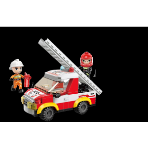 Qman W12011 4 Mini Feuerwehr-Fahrzeuge