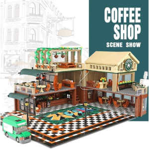 Sembo 601093 Coffee Shop Cafe inkl. LED-Beleuchtung