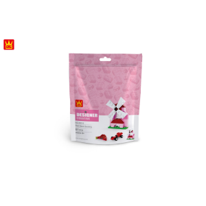 Wange Designer 093-9 rosa-rot Windmühle, Rennauto