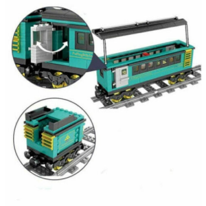 Kazi KY98225 Dampflokomotive mit Personenwaggons und Schienenkreis