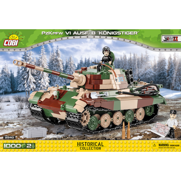Cobi 2540 PzKpfW VI Ausf. B Königstiger Pad printed - no Stickers (Historical Collection, WWII)