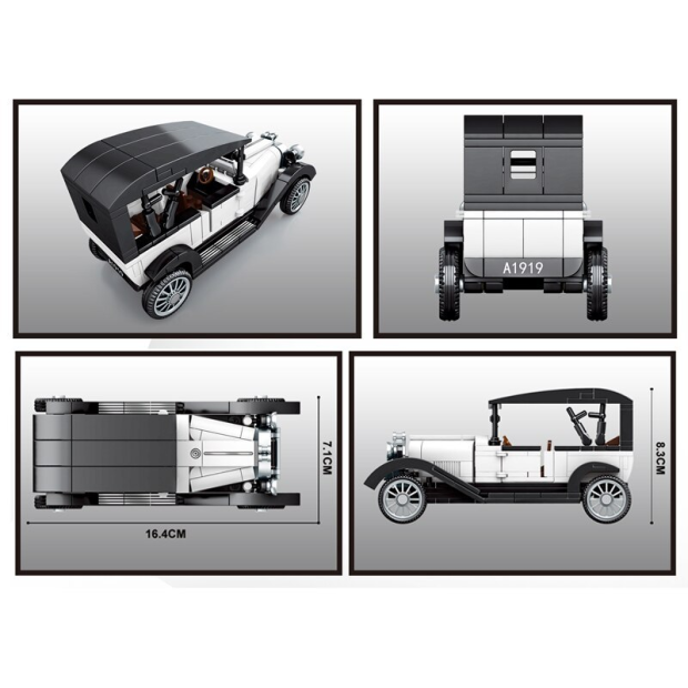 Sembo 607403 Oldtimer weiß-schwarz