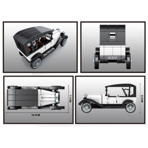 Sembo 607403 Oldtimer weiß-schwarz