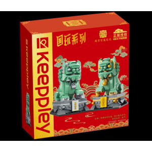 Keeppley by Qman K10111 Zwei Löwen - Statuen der...