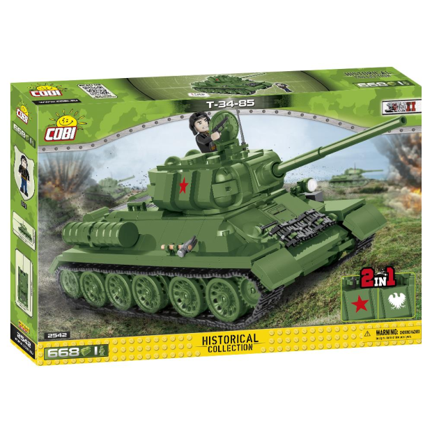 Cobi 2542 Russischer T34/85 2 in 1 Pad Printed (Historical Collection)