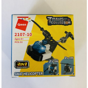 Qman 2107 Trans-Collector 10 Mini-Sets je 3 in 1 Feuerwehr, SWAT Mitgebsel