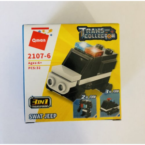 Qman 2107 Trans-Collector 10 Mini-Sets je 3 in 1 Feuerwehr, SWAT Mitgebsel
