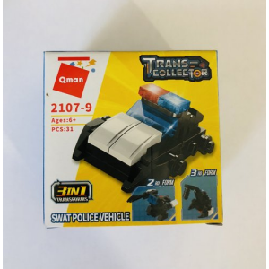 Qman 2107 Trans-Collector 10 Mini-Sets je 3 in 1 Feuerwehr, SWAT Mitgebsel